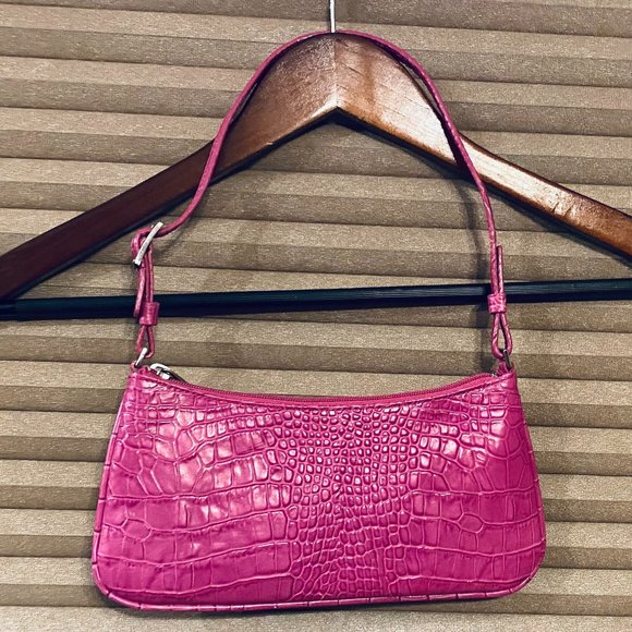 Excellent Condition, Express, crocodile pattern, genuine leather, pink bag